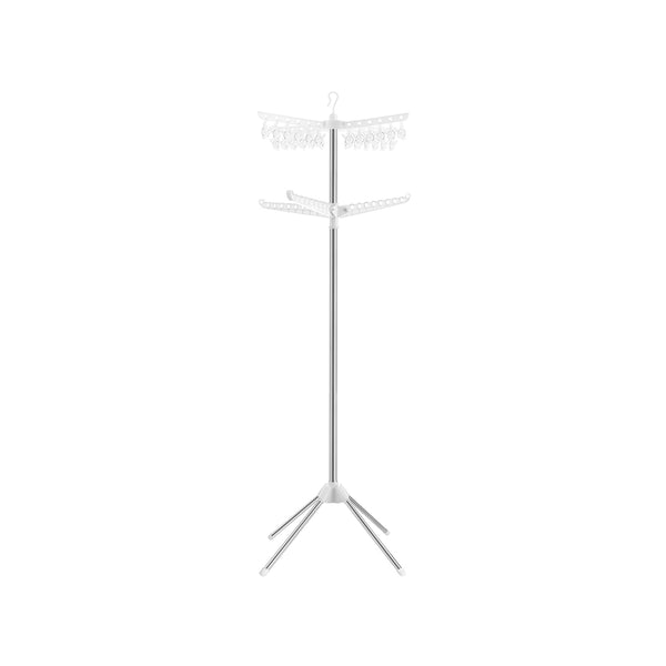 SONGMICS Folding Stainless Steel Clothes Airer with Clips ALLR512W01