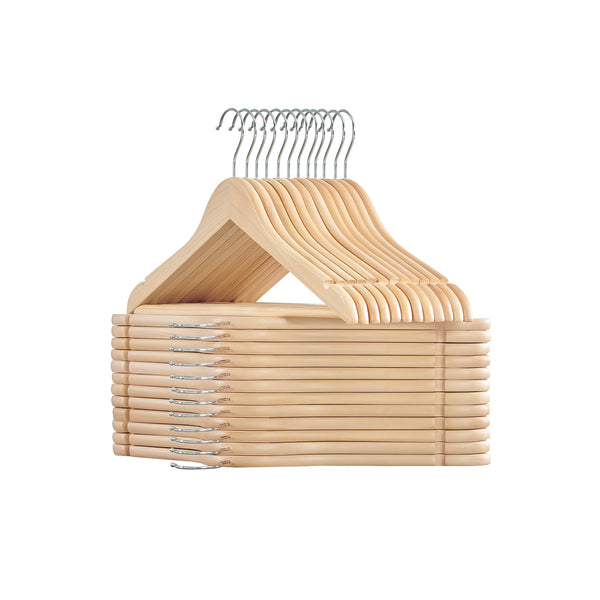 SONGMICS Wooden Hangers for Jackets, Shirts, Coats UCRW010N24