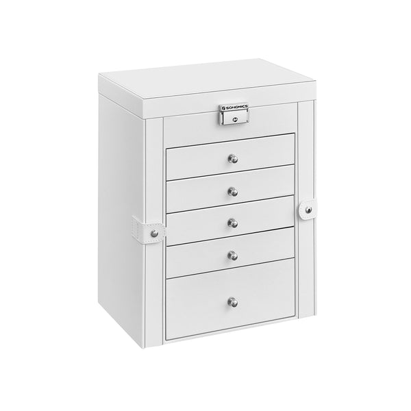 SONGMICS 6-Tier Large Jewelry Case with Drawers UJBC152W01