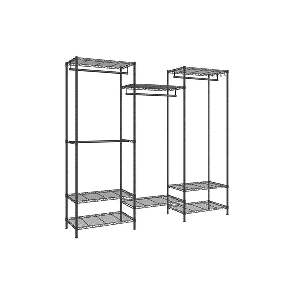 SONGMICS Dividable Clothing Rack with Adjustable Shelves and Hanging Rails ULGR431B01