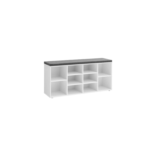 VASAGLE Storage Bench with Padded Seat ULHS10WT