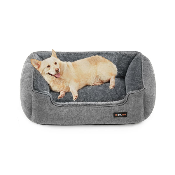 Feandrea Dog Bed, Linen-Look Pet Bed APGW11GG