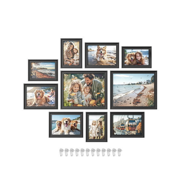 SONGMICS Set of 10 Picture Frames with 16 Mats URPF049B01