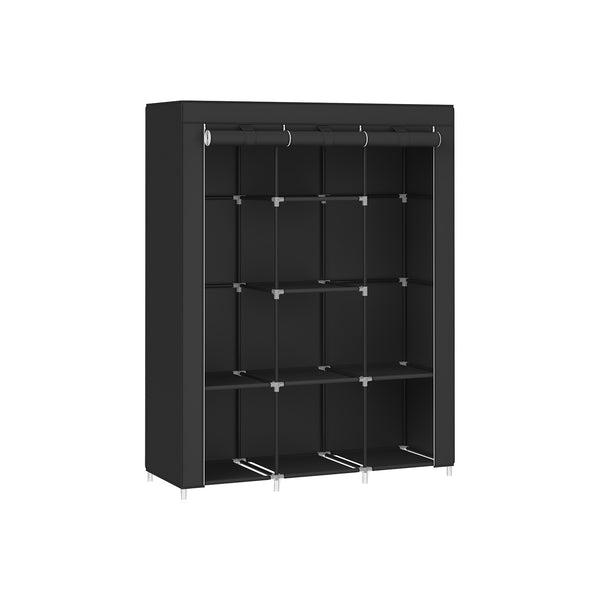SONGMICS 51.2 Inch Large Capacity Wardrobe Closet Organizer with Fabric Cover URYG096B01