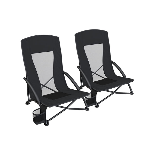 SONGMICS Portable Beach Chair with High Backrest UGCB067B01