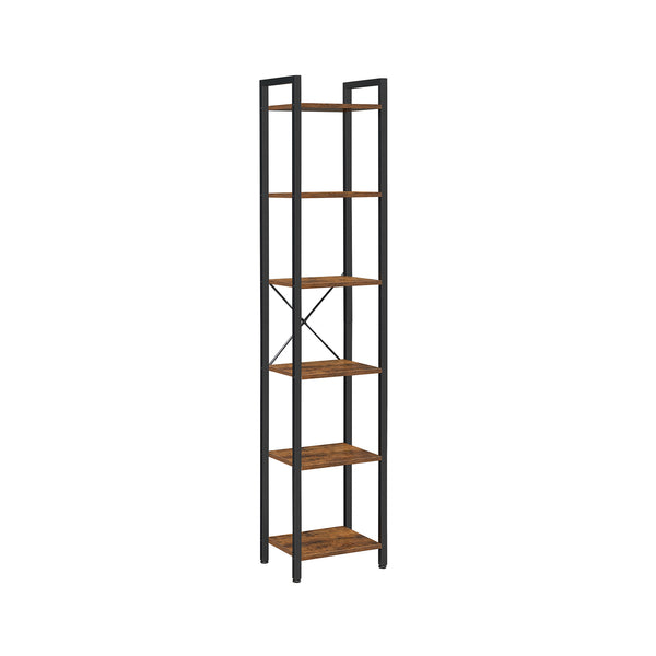 VASAGLE Narrow Bookcase with Steel Frame ULLS101B01